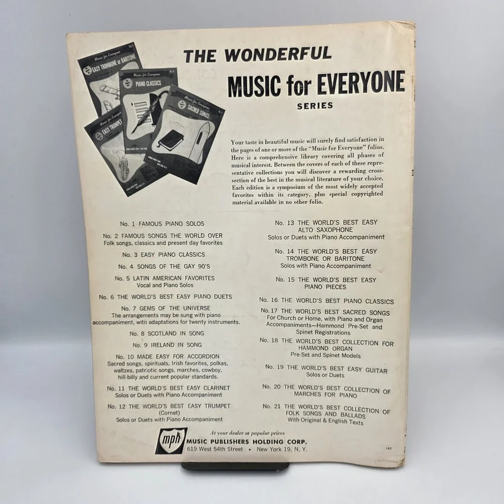 Sacred Songs No. 17 Remick Music 1958 Piano Organ Sheet Music Hymns Paperback